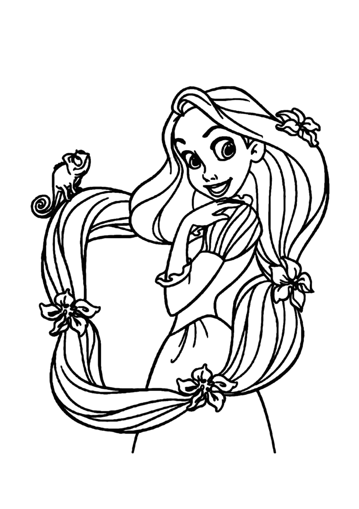 rapunzel-com-florzinhas-para-colorir